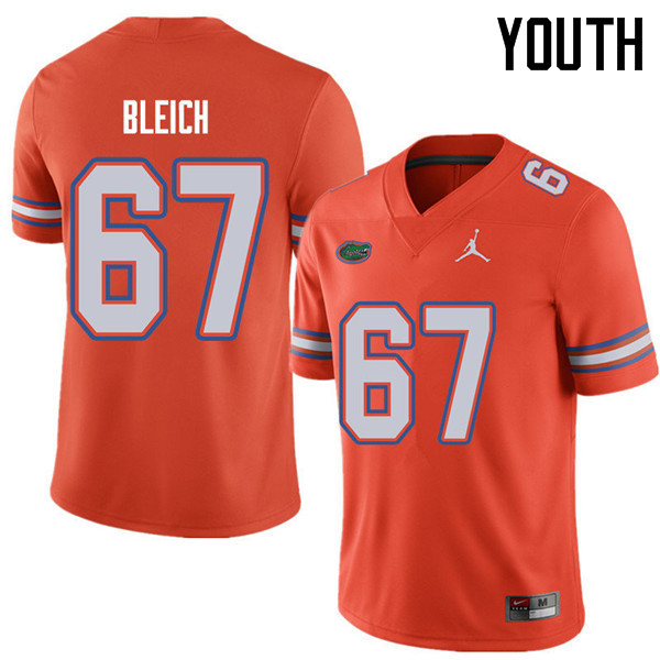 Jordan Brand Youth #67 Christopher Bleich Florida Gators College Football Jerseys Sale-Orange - Click Image to Close